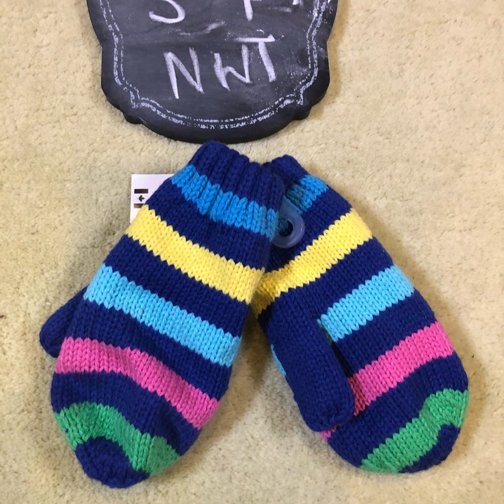 The Children's Place Striped Mittens - Blue, Yellow, Pink, Green